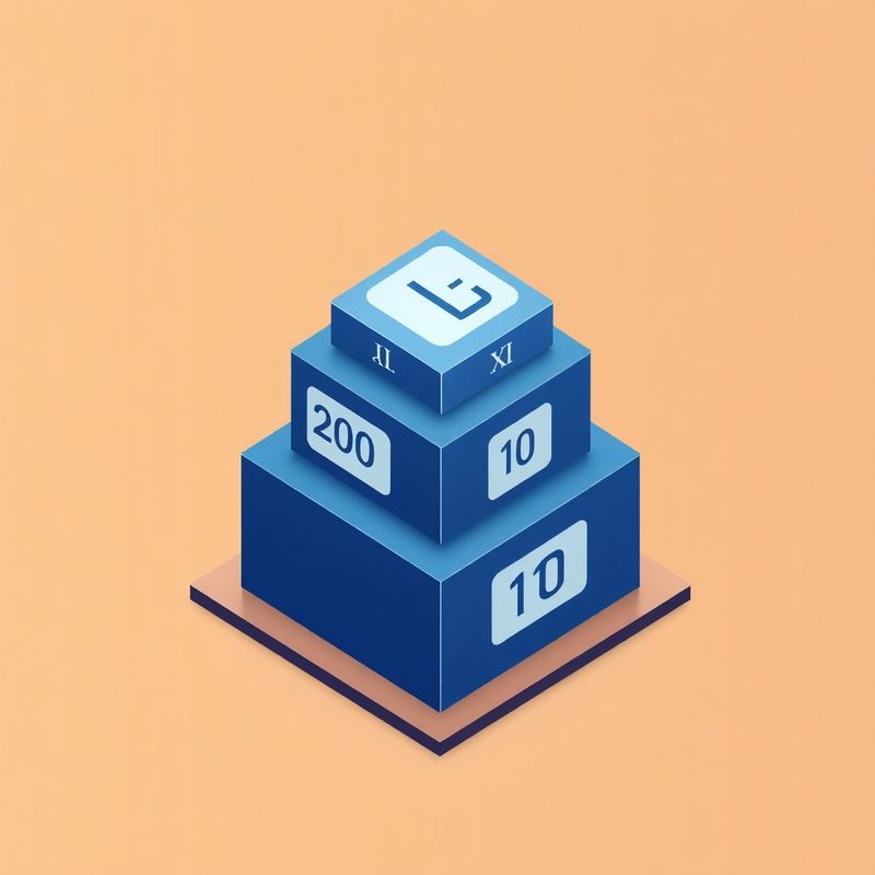 Isometric illustration of three tiered blocks representing pricing plans